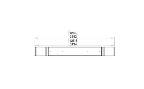 Ecosmart Fire Flex 122RC.BX2 Right Corner Fireplace Insert - Black Finish / Stainless Steel Burner - ESF.FX.122RC.BX2